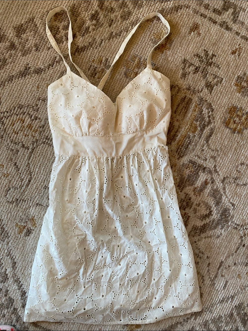 Tracy Reese Ivory Eyelet Mini Dress